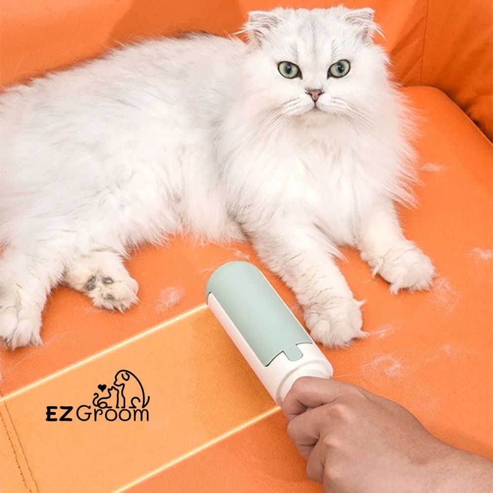 EZGroom Cycling Pet Hair Remover Roller Dog Cat Hair Lint (Green)